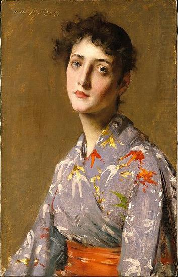 William Merritt Chase Girl in a Japanese Costume oil painting picture